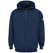 Pullover Hooded Fleece Sweatshirt with 1/4 Zip - EXCEL FR®
