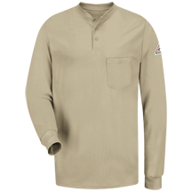 Long Sleeve Tagless Henley Shirt - EXCEL FR®
