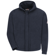 Zip-front Hooded Sweatshirt - Modacrylic Fleece