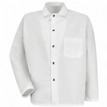 Product Shot - Snap-Front Spun Polyester Short Butcher Coat