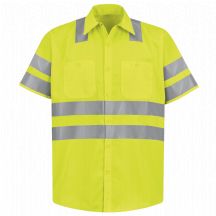 Product Shot - Hi-Visibility Work Shirt - Class 3 Level 2 "X" Striping Configuration
