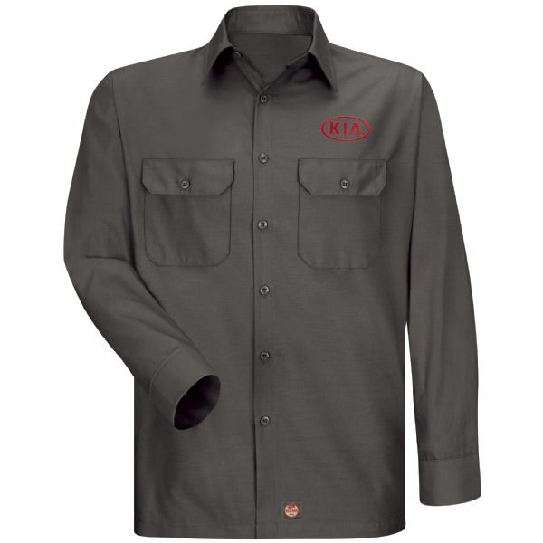 Kia® Men's Long Sleeve Solid Ripstop Shirt Kia® Men's Long Sleeve Solid Ripstop Shirt