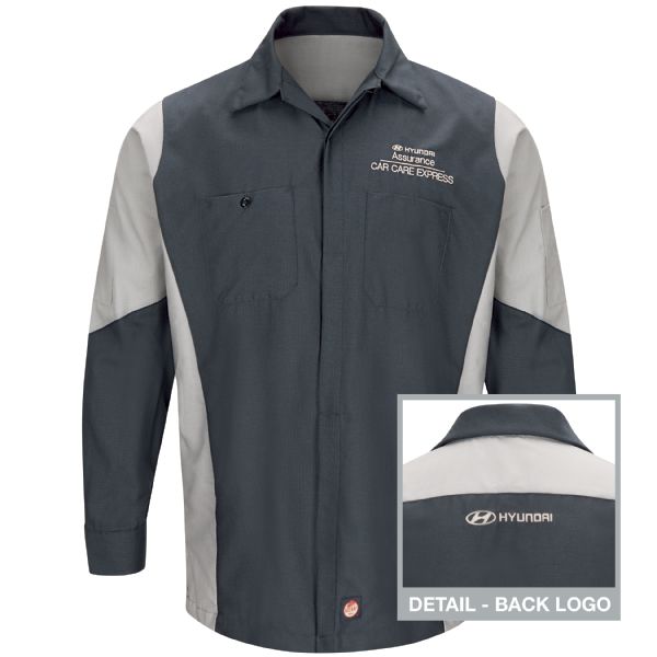 Hyundai® Assurance Car Care Express Long Sleeve Technician Shirt Hyundai® Assurance Car Care Express Long Sleeve Technician Shirt