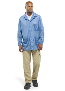 Lightweight ESD Jacket with Snap Cuffs