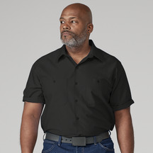 Men's Industrial WorkTech Ventilated Short-Sleeve Work Shirt With Cooling Mesh