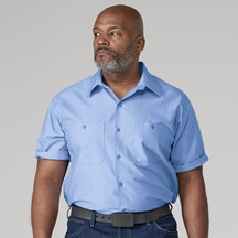 Men's Industrial WorkTech Ventilated Short-Sleeve Work Shirt With Cooling Mesh