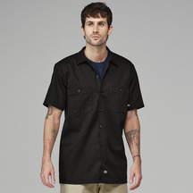 Men's Industrial Cotton Short-Sleeve Work Shirt