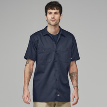 Men's Industrial Cotton Short-Sleeve Work Shirt