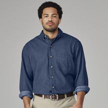 Men's Denim Long-Sleeve Work Shirt