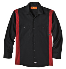 Men's Industrial Color Block Long-Sleeve Shirt