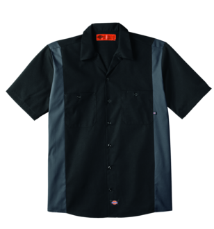 Men's Industrial Color Block Short-Sleeve Shirt