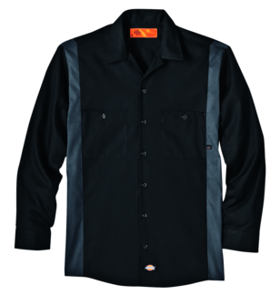 Men's Industrial Color Block Long-Sleeve Shirt