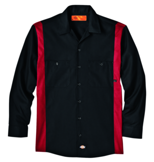 Men's Industrial Color Block Long-Sleeve Shirt