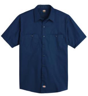 Men's Industrial WorkTech Ventilated Short-Sleeve Work Shirt With Cooling Mesh