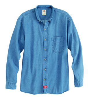 Men's Denim Long-Sleeve Work Shirt