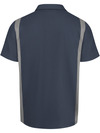 Dark Navy/Smoke - Men's Industrial Color Block Short-Sleeve Shirt - Back
