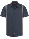 Men's Industrial Color Block Short-Sleeve Shirt - Front