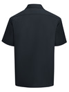 Black - Camisa de Trabajo Tradicional De Manga Corta - Atrás