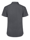 Dark Charcoal - Women's Short-Sleeve Industrial Work Shirt - Back