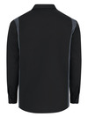 Black/Dark Charcoal - Men's Industrial Color Block Long-Sleeve Shirt - Back
