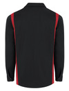 Black/English Red - Men's Industrial Color Block Long-Sleeve Shirt - Back
