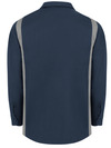 Dark Navy/Smoke - Men's Industrial Color Block Long-Sleeve Shirt - Back