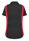 Black/English Red - Women's Short-Sleeve Industrial Color Block Shirt - Back