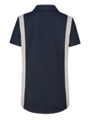 Dark Navy/Smoke - Women's Short-Sleeve Industrial Color Block Shirt - Back