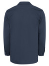 Dark Navy - Men's Industrial Cotton Long-Sleeve Work Shirt - Back