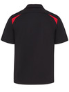 Black/English Red - Men's Team Performance Short-Sleeve Polo - Back