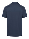 Dark Navy - Men's Industrial Cotton Short-Sleeve Work Shirt - Back