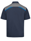 Men's Tricolor Short-Sleeve Shop Shirt - Back