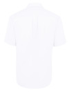 White - Men's Button-Down Oxford Short-Sleeve Shirt - Back