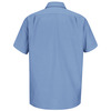 Light Blue - Men's Canvas Short-Sleeve Work Shirt - Back