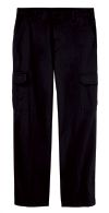Rinsed Black - Men's Twill Cargo Pant Loose - Front