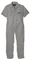 Gray - Industrial Short-Sleeve Coverall - Front