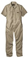 Khaki - Industrial Short-Sleeve Coverall - Front