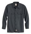 Charcoal - Men's Long-Sleeve Traditional Work Shirt - Front