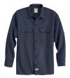 Dark Navy - Men's Long-Sleeve Traditional Work Shirt - Front