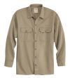 Khaki - Men's Long-Sleeve Traditional Work Shirt - Front