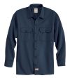 Navy - Men's Long-Sleeve Traditional Work Shirt - Front
