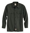Olive Green - Men's Long-Sleeve Traditional Work Shirt - Front