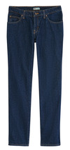 Rinsed Indigo Blue - Jeans de Mujer 5 Bolsas Corte Regular - Parte Delantera