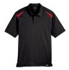 Black/English Red - Men's Team Performance Short-Sleeve Polo - Front