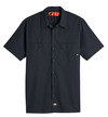 Black - Men's Industrial Short-Sleeve Work Shirt - Front