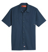 Dark Navy - Men's Industrial Short-Sleeve Work Shirt - Front