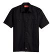 Black - Men's Solid Ripstop Short-Sleeve Shirt - Front