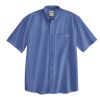 French Blue - Men's Button-Down Oxford Short-Sleeve Shirt - Front