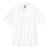 White - Men's Button-Down Oxford Short-Sleeve Shirt - Front