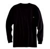 Black - Men's Long-Sleeve Traditional Heavyweight Crew Neck - Front
